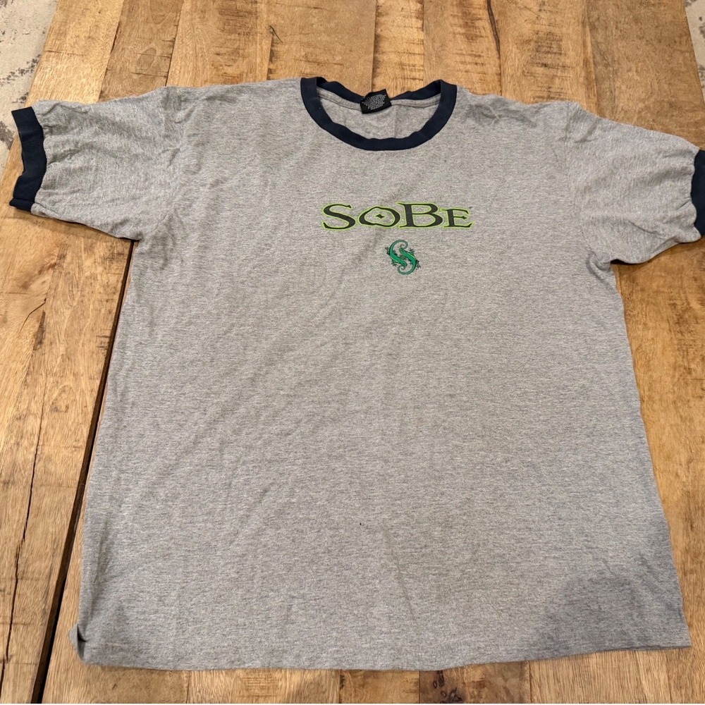 Vintage SoBe Lizard Ringer T-Shirt XL